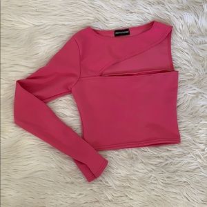 Asymmetrical Cutout Crop Top